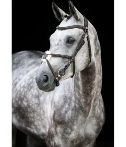 Bridon avec muserolle croisée Diabolo Fourrure D'Agneau|Muserolle Allemande & Croisée