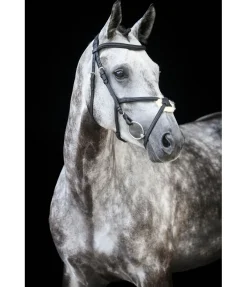 Hot Bridon avec muserolle croisée Diabolo Fourrure D'Agneau|Muserolle Allemande & Croisée