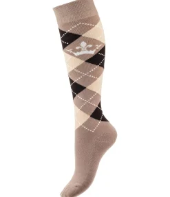 Online Chaussettes hautes Argyle Femme Chaussettes