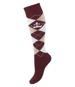 Discount Chaussettes hautes Argyle Femme Chaussettes