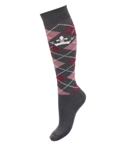 Discount Chaussettes hautes Argyle Glitzer II Femme Chaussettes