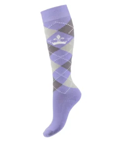 Discount Chaussettes hautes Argyle Femme Chaussettes