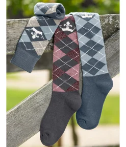 Clearance Chaussettes hautes Argyle Femme Chaussettes