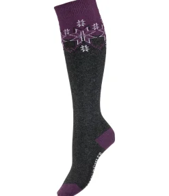 Chaussettes hautes à base de laine mérinos Malia Femme Chaussettes