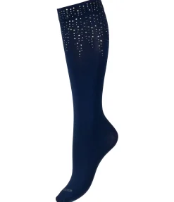 Sale Chaussettes hautes à strass Glitter Femme Chaussettes