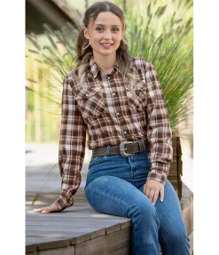 New Chemise femme Karo Femme T-Shirts À Manches Longues