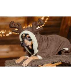 Best Combinaison douillette pour chien Rudolph Peignoirs, Manteaux Polaire Et Pull-Overs