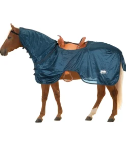 Couvre-reins anti-mouches pour chevaux western avec couvre-cou enroulable Chemises Anti-Mouches|Couvertures Anti-Mouches