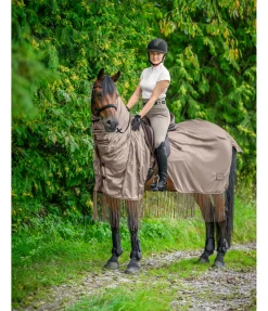 Sale Couvre-reins avec franges Elea Chemises Anti-Mouches|Couvre-Reins & Couvertures De Marcheur