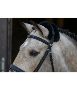 Fourreau de têtière en véritable fourrure d'agneau Fourrure D'Agneau|Accessoires De Briderie