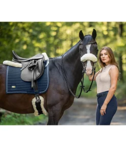 Fourreau pour têtière ou muserolle en véritable fourrure d'agneau Fourrure D'Agneau|Accessoires De Briderie