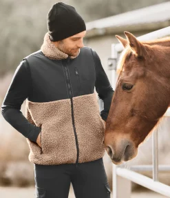 Hot Gilet bi-matière avec polaire Teddy homme Minnesota Homme Gilets D'Équitation Homme