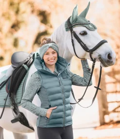 Hot Gilet d'équitation softshell bi-matière à capuche Jessy Femme Gilets D'Équitation