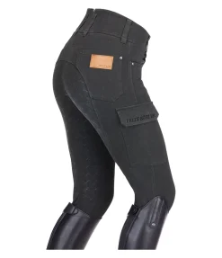 Outlet Jeans d'équitation grip taille haute Laura Femme Pantalons D'Équitation À Grip