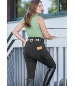 Outlet Jeans d'équitation grip taille haute Laura Femme Pantalons D'Équitation À Grip