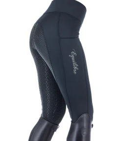 Outlet Legging d'équitation thermique à fond intégral Grip Hermine Femme Leggings D'Équitation|Pantalons D'Équitation D'Hiver