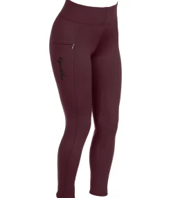 Hot Legging d'équitation thermique à fond intégral Grip Hermine Femme Leggings D'Équitation|Pantalons D'Équitation D'Hiver