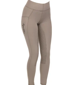 Best Legging d'équitation thermique à fond intégral Grip Hermine Femme Leggings D'Équitation|Pantalons D'Équitation D'Hiver