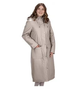 Clearance Manteau de pluie long à capuche doublé en fourrure Teddy Paris Femme Vestes & Manteaux