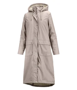 Clearance Manteau de pluie long à capuche doublé en fourrure Teddy Paris Femme Vestes & Manteaux