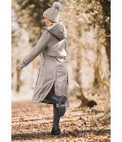 Clearance Manteau de pluie long à capuche doublé en fourrure Teddy Paris Femme Vestes & Manteaux