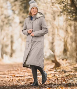 Clearance Manteau de pluie long à capuche doublé en fourrure Teddy Paris Femme Vestes & Manteaux