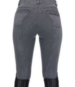 New Pantalon d'équitation denim à fond intégral Grip Linea Femme Pantalons D'Équitation À Grip