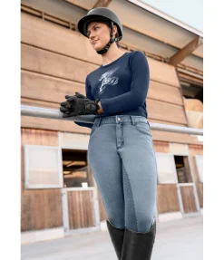 New Pantalon d'équitation en jean enfant Demi Enfant Pantalons D'Équitation Enfants