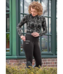 Clearance Pantalon d'équitation hybride à fond intégral grip Functional-Basic Femme Pantalons D'Équitation À Grip