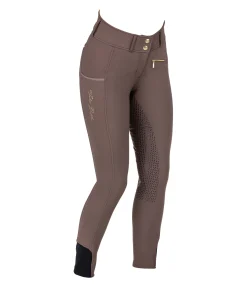Hot Pantalon d'équitation taille haute thermique à fond intégral grip Elodie Femme Pantalons À Fond Intégral|Pantalons D'Équitation À Grip