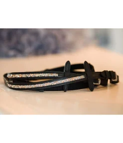 Rênes sangle en cuir gras Crystal Diamond Rênes