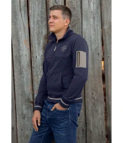 Sweat à col zippé homme Zach Homme T-Shirt À Manches Longues & Pulls Homme