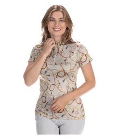 Clearance T-shirt fonctionnel zippé Callie Femme T-Shirts À Manches Courtes