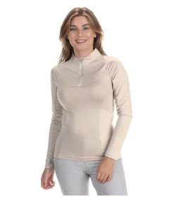 Outlet T-shirt technique à manches longues zippé Sofie Femme T-Shirts À Manches Longues|Hauts D'Équitation De Concours