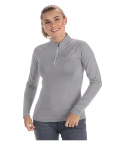 New T-shirt technique à manches longues zippé Sofie Femme T-Shirts À Manches Longues|Hauts D'Équitation De Concours