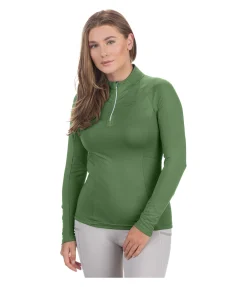 Outlet T-shirt technique à manches longues zippé Sofie Femme T-Shirts À Manches Longues|Hauts D'Équitation De Concours