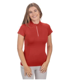 Online T-shirt technique à zip Lola Femme T-Shirts À Manches Courtes|Hauts D'Équitation De Concours