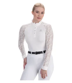 Clearance T-shirt technique de concours à manches longues Jule II Femme Hauts D'Équitation De Concours