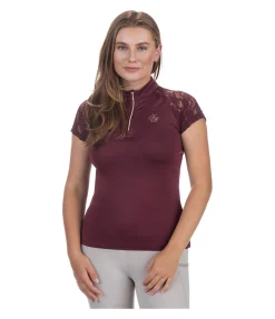 Hot T-shirt technique zippé Christine Femme T-Shirts À Manches Courtes