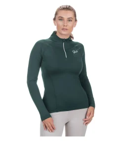 T-shirt technique zippé à manches longues Lea Femme T-Shirts À Manches Longues